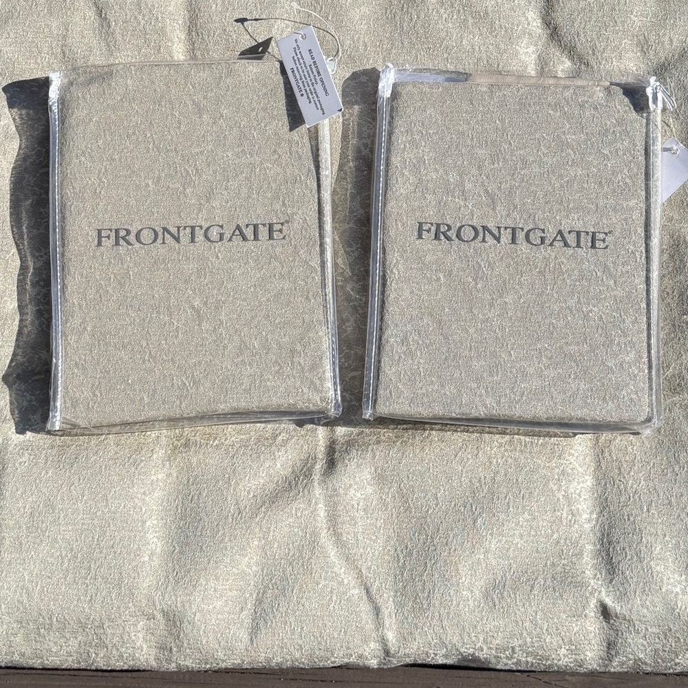 Frontgate Gold Bed Scarf & Shams - NWT